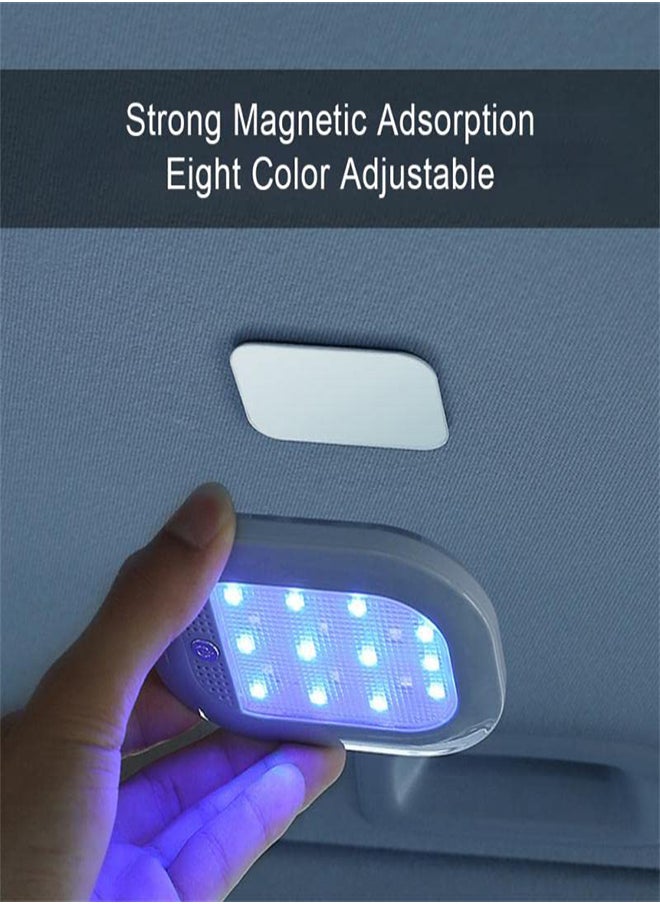 KASTWAVE - Car Interior LED Light 8 Colors Car Reading Lamp USB Charging Trunk Cargo Area Light Strong Magnetic Multi-Function Auto Dome Lights for Car RV Truck Closets Cabinets Camping Bedroom - Image 1
