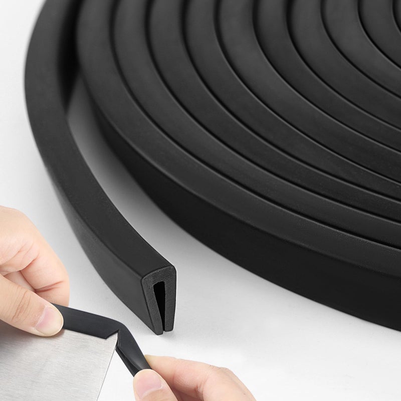 Kingdder Rubber Edge Trim U Channel Rubber Door Seal Strip Weather Resistance Sheet Metal Edge Protector Fits 18 Inch for Car Doors Steel Plates Glass Hatches Table Corners10 Feet