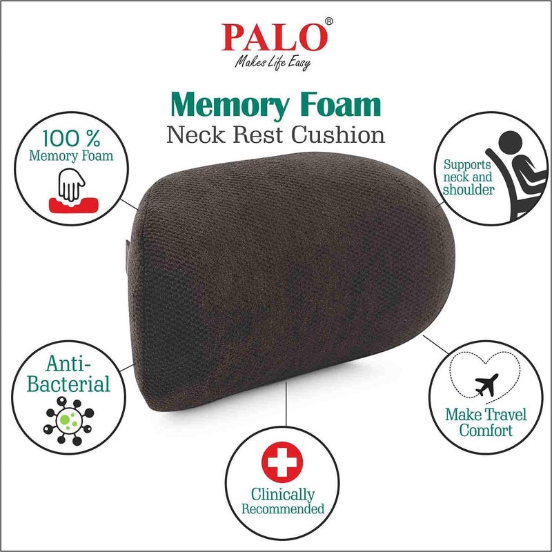Palo Premium Neckrest with Memory Foam (Black) - Image 4