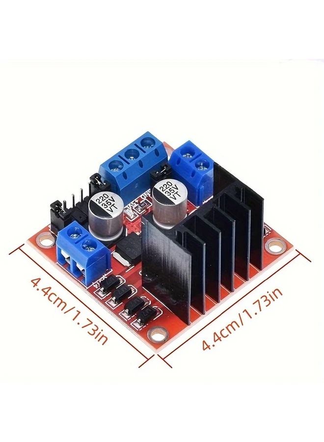 L298N لوحة تحكم محرك السائر ثنائي H-بريدج 1 قطعة وحدة تحكم محرك التيار المستمر المتوافقة مع Arduino - Image 3