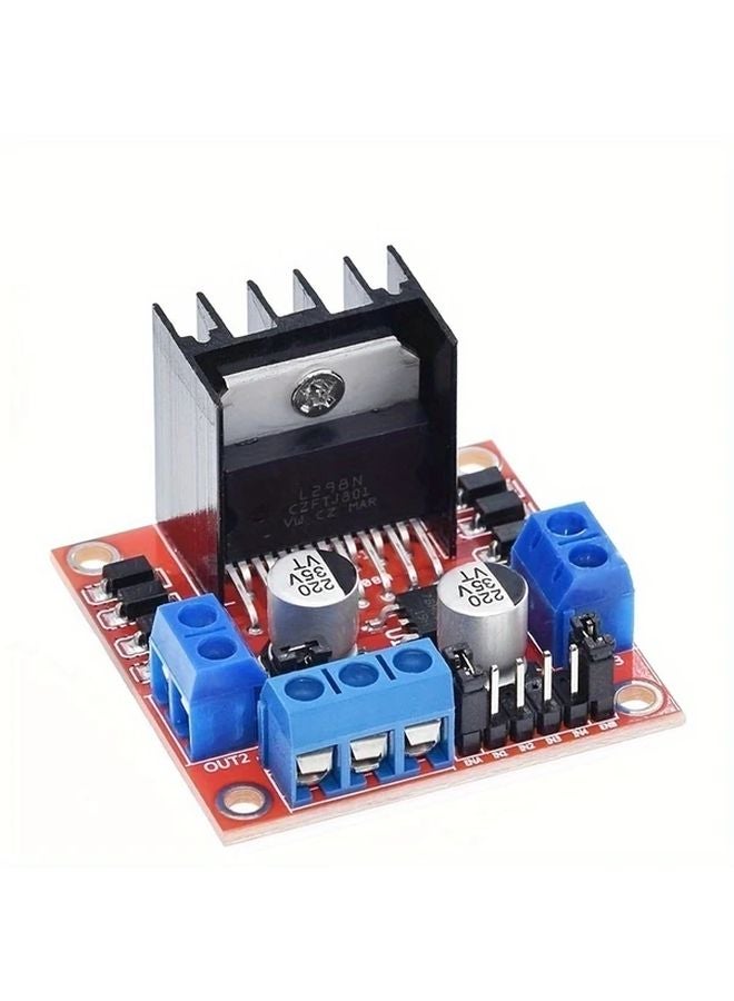 L298N لوحة تحكم محرك السائر ثنائي H-بريدج 1 قطعة وحدة تحكم محرك التيار المستمر المتوافقة مع Arduino - Image 1