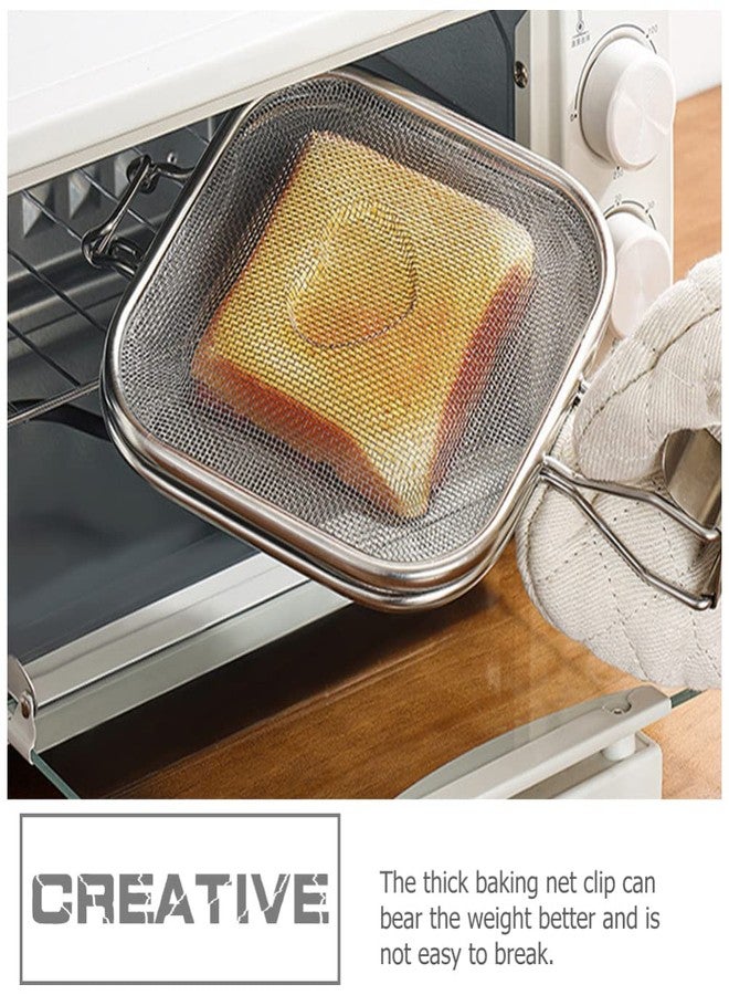 PACKOVE Sandwich Cage Toaster Sandwich Clip Sandwich Racks Breakfast Sandwich Maker Grill Press Grilled Cheese Maker Panini Press Stainless Steel Toaster Accessory Kitchen Utensils - Image 4