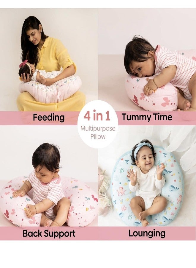 richtots Premium Cotton Newborn Nursing Feeding Pillow, Breastfeeding Pillows with Removable Cover, Infant Support for Baby & Mom Cradle 0-24 Months - Image 5