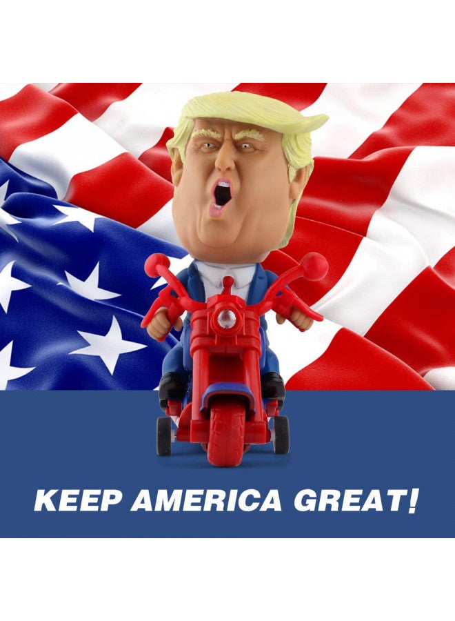 DINOBROS President Donald Trump 2024 Toy Figure Riding Motorcycle Funny Rev Up Car Novelty Gag Gift for Trump Fans - Image 4