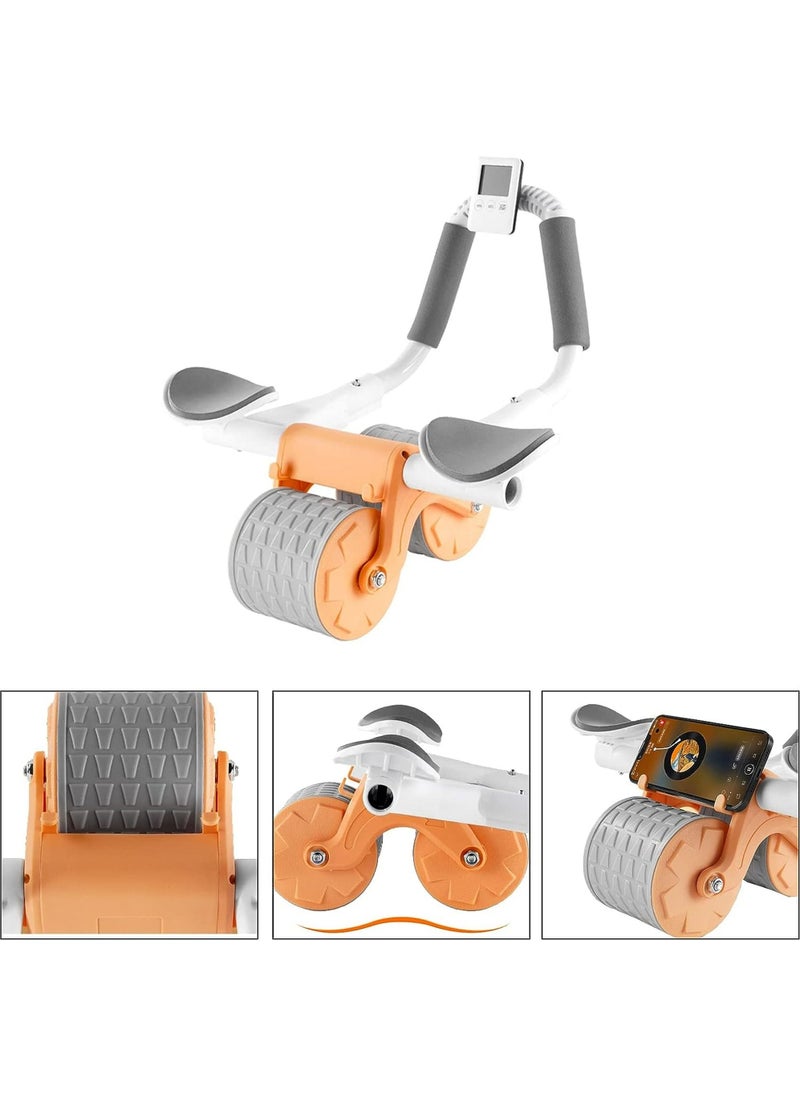 Rock Pow 2023 New Automatic Rebound Ab Abdominal Exercise Roller Wheel with Elbow Support and Timer and Resistance Bands Set for Men and Women Great Fitness Equipment for Training Yoga Home Workout  - Image 5