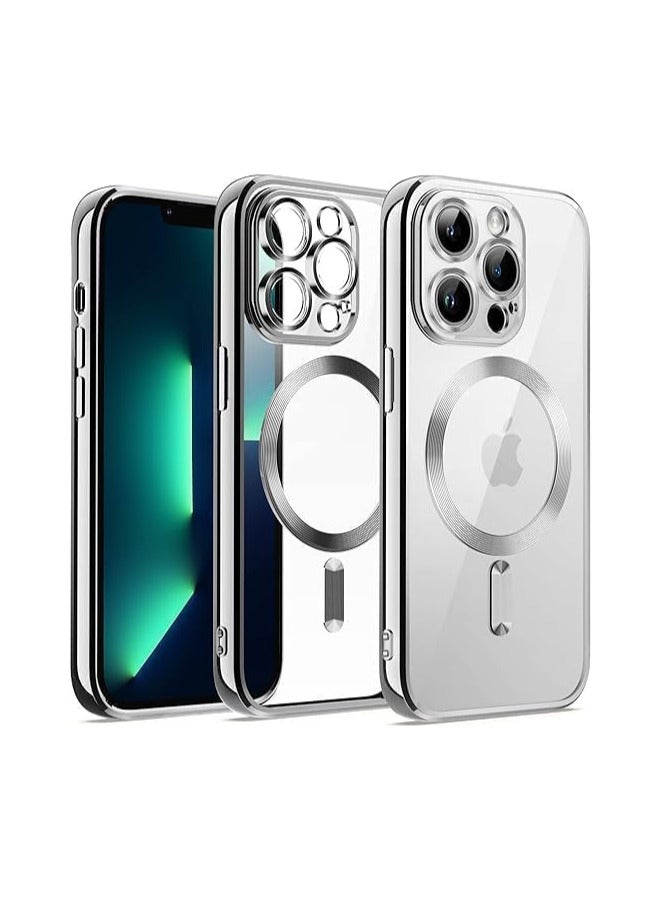 Magnetic Case for iphone 12 pro max Compatible with Wireless Charging, Cover Camera Lens Protector, Slim Protective anti Yellowing Clear Case for iphone 12 pro max 