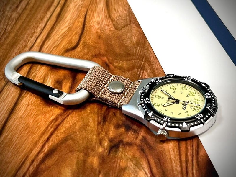 Dakota Backpacker Clip, Quality Pocket Watch, Fob Nylon Carabiner Strap, Lightweight, Premium Durability Outdoor Gifts for Men, Use for Fishing, Hunting, Golf and More, Tactical Watch - Image 4