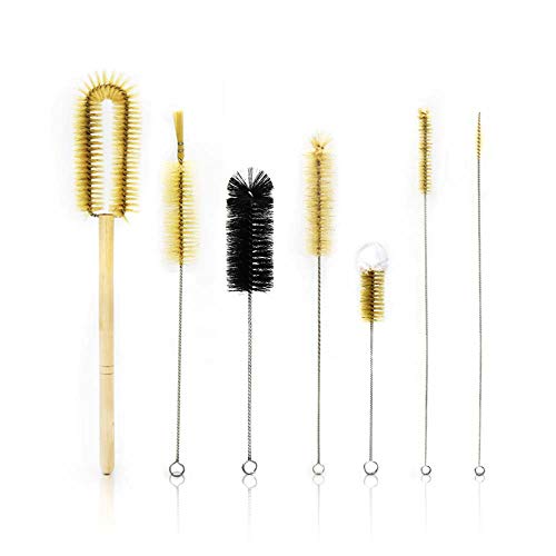 ULAB Scientific Lab Cleaning Brush Set, 7 Sizes for Different use, one Beaker Brush, one Buret Brush, one Cylinder Brush, Four Tube Brushes, UCB1001 - Image 1