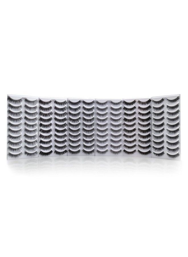 Bella Hair - False Eyelashes Variety Pack 60 Pairs Reusable Handmade Fake Eyelashes in 6 Styles Specialized Natural Soft CrissCross Wispies Lashes for Daily Casual Events Daytime Outings and More - Image 1