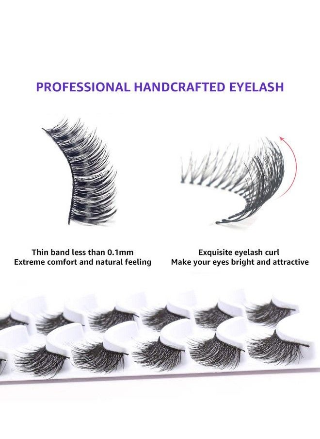 Bella Hair - False Eyelashes Variety Pack 60 Pairs Reusable Handmade Fake Eyelashes in 6 Styles Specialized Natural Soft CrissCross Wispies Lashes for Daily Casual Events Daytime Outings and More - Image 1