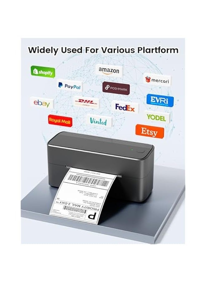 phomemo Thermal Label Printer, 4X6 Shipping Label Printer for Small Business, Wireless Label Printer for Package for Phone  Pad  PC, Used for  UPS,  TikTok, USPS, FedEx, DHL - Image 5