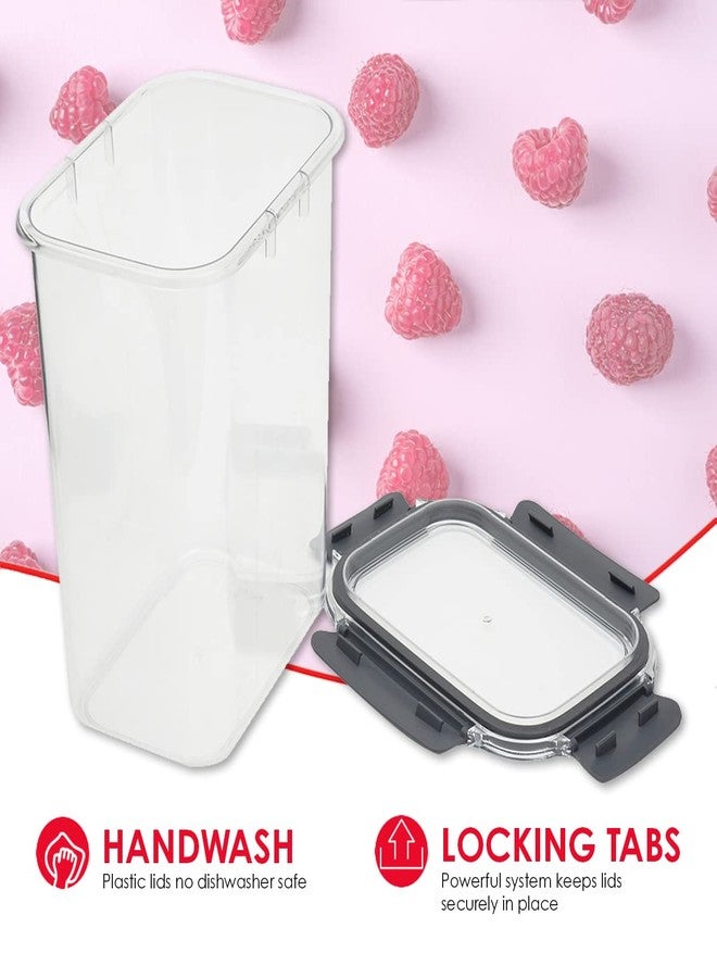 Home Basics Airtight Food Container | Powerful Air Tight Locking System | Rounded Corner | Sturdy Plastic and Silicone | Great for Liquids | Great for Lunches and Leftovers | (135 oz) - Image 3