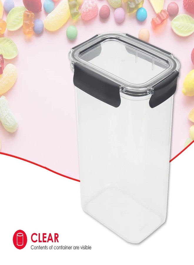 Home Basics Airtight Food Container | Powerful Air Tight Locking System | Rounded Corner | Sturdy Plastic and Silicone | Great for Liquids | Great for Lunches and Leftovers | (135 oz) - Image 4