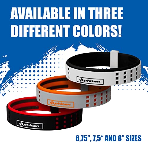 Phiten DUO Titanium Bracelet - Waterproof Sports Silicone Bracelet Wristband for Alternative Healing - Power Elastomer Zone with Micro Titanium Sphere - Black/Red, 7.5 Inch,RT0040C - Image 5