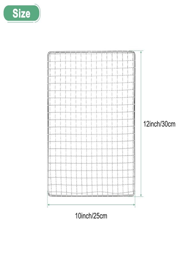 M METERXITY Cooling Rack, 12" x 10" Stainless Steel Baking Rack for BBQ/Cooking/Roasting/Grilling/Steaming/Drying, Wire Cooling Rack for Baking [Silver] - Image 3