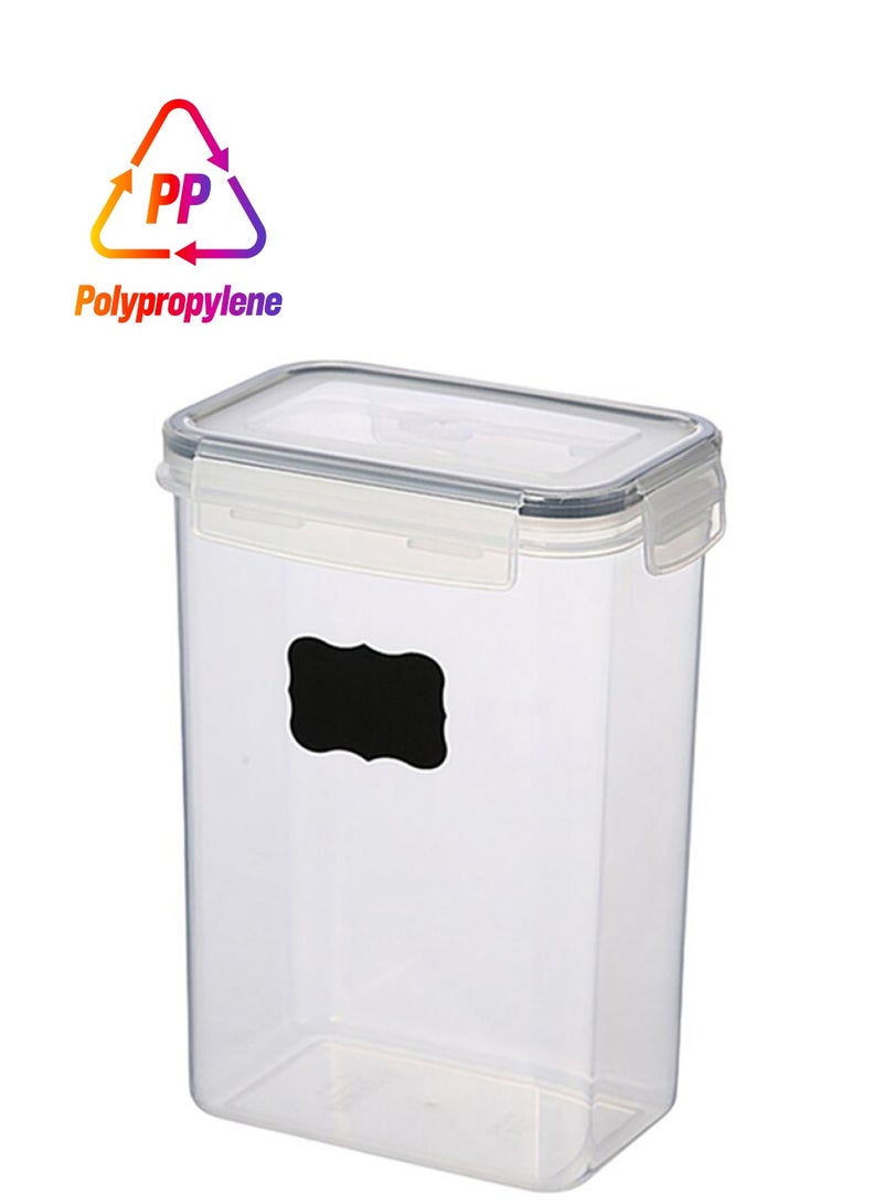 Felli Rectangular Food Storage Container with Chalkboard Clear 2 L PP + SILICONE