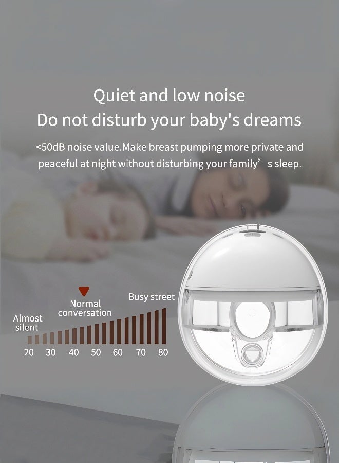 Yaqeen Wearable Electric Breast Pump (2-Pack) - Hands-Free, Portable & Ultra-Quiet Wireless Milk Extractor, 4 Modes & 12 Levels, Includes 17/19/21mm Flanges & Storage Bags - BPA Free - Image 4