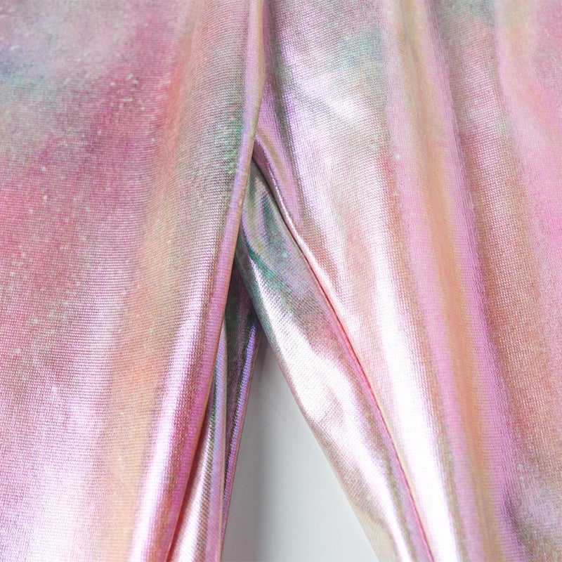 Frogwill Little Girls Sparkly Leggings Tie Dye Pants 5/6Y Pink - Image 2