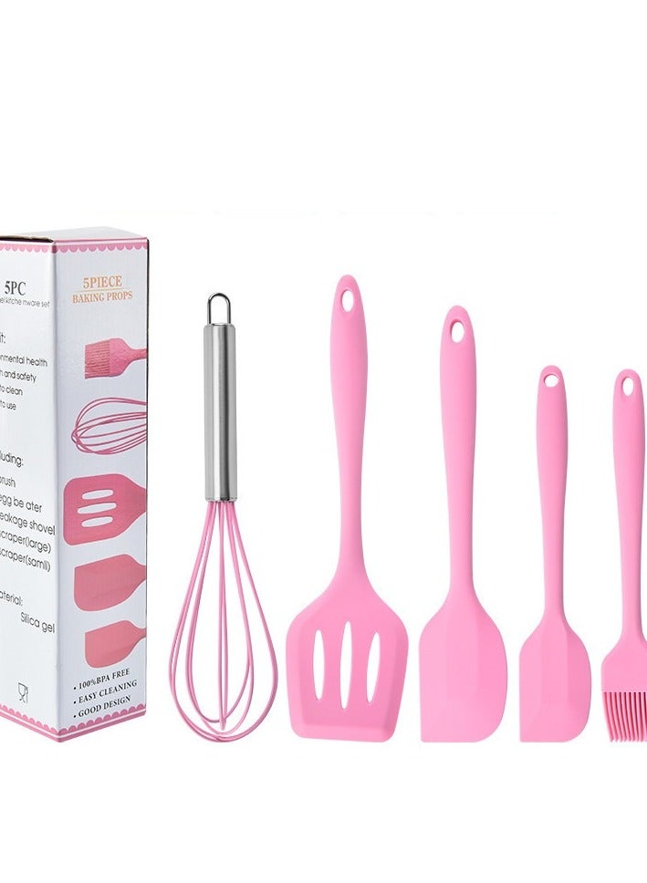 Silicone Kitchenware Baking Tools Egg Beater Scraper Steak Frying Shovel Leakage Shovel In Stock 5 Piece Set For Baking And Cooking - Image 1
