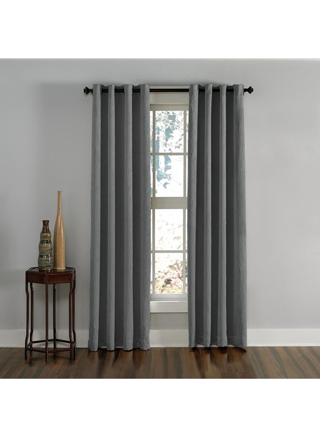 Curtainworks Lenox Grommet Curtain Panel, 50 by 108", Grey - Image 1