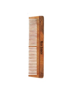 Man Arden Natural Kacchi Neem Wood Hair Comb For Healthy Scalp  - Image 2
