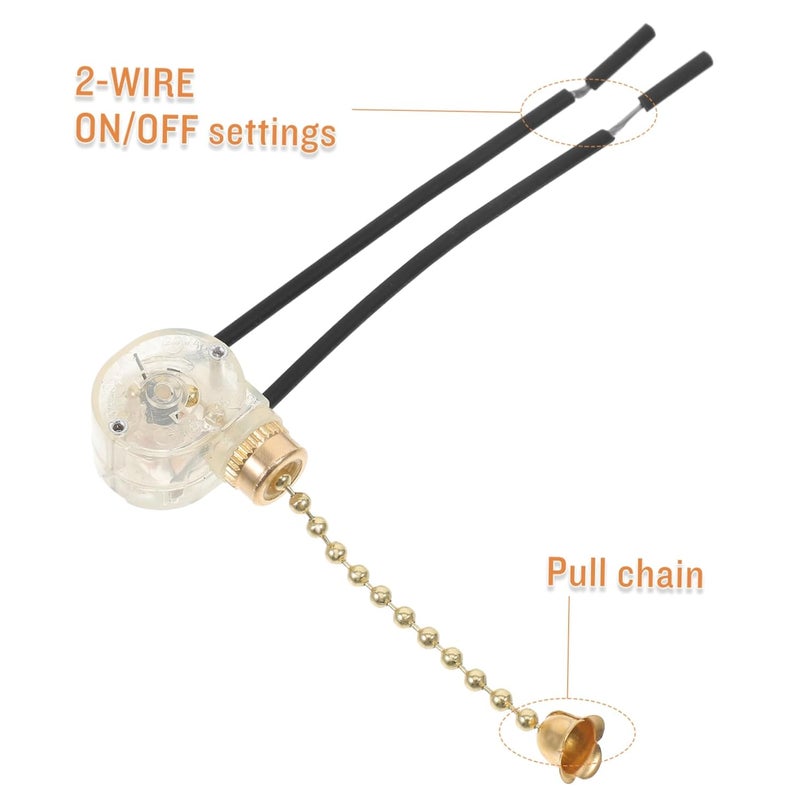 مفتاح سلسلة سحب مروحة السقف هومويويو، سلكين، إعدادات إيقاف، تحكم سهل، ستايل عشوائي - Image 4