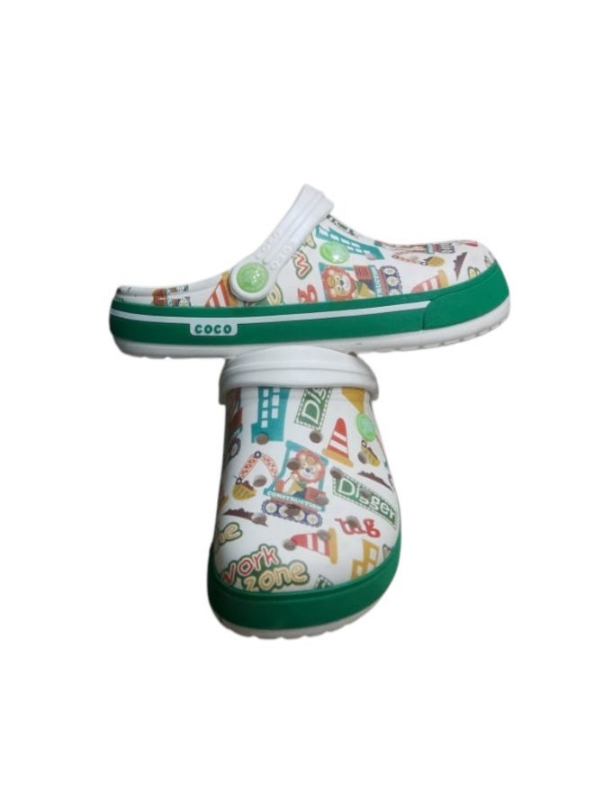 Coco Kids Clog Lightweight Comfortable Slip-On with Back Strap - Breathable Design for Daily Wear, Beach & Outdoor Activities - Multi Color - Image 1
