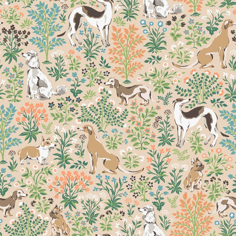 NuWallpaper x Printfresh Must Love Dogs Tan Peel and Stick Wallpaper Removable Wallpaper 205 in x 18 ft - Image 2