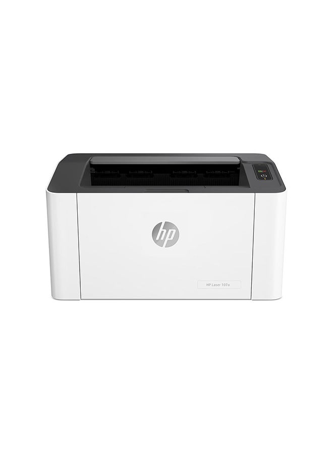 HP طابعة ليزر 107a لإجراء مهام العمل - سرعة طباعة تصل إلى 21 صفحة في الدقيقة، طراز 4ZB77A - لون أبيض أسود/ أبيض - Image 1