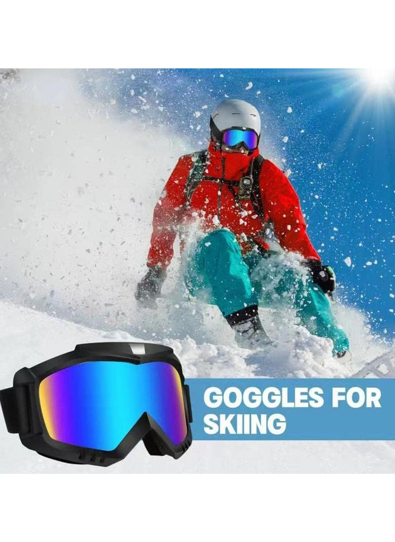 CMGTYYD - Dirt Bike Goggles, 2 Pack Racing Helmet Goggles with Adjustable Non-slip Elastic Band, Windproof and Dust-Proof Riding Goggles, Ski Goggles for Adults, Men, Women and Youth Kids - Image 1