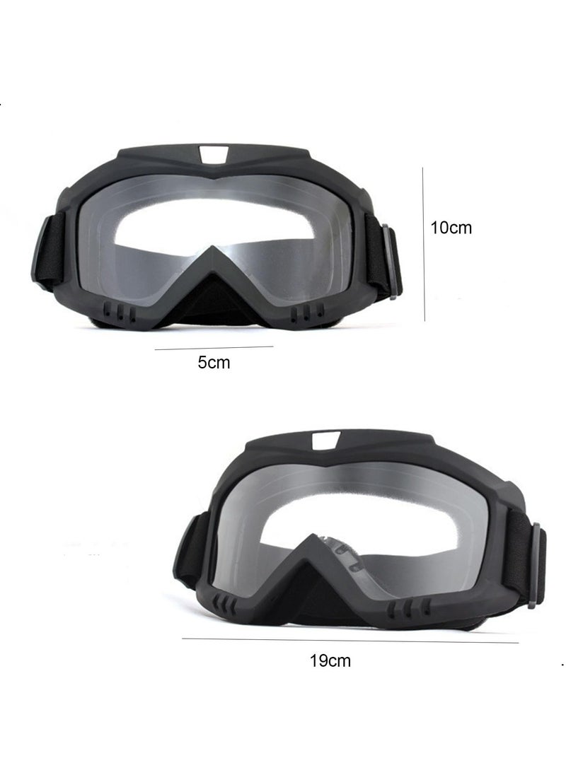 CMGTYYD - Dirt Bike Goggles, 2 Pack Racing Helmet Goggles with Adjustable Non-slip Elastic Band, Windproof and Dust-Proof Riding Goggles, Ski Goggles for Adults, Men, Women and Youth Kids - Image 1