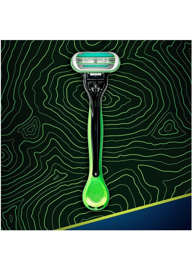 Gillette Men's Body Razor, 3 Blades, Green - Pack of 3 - Image 2