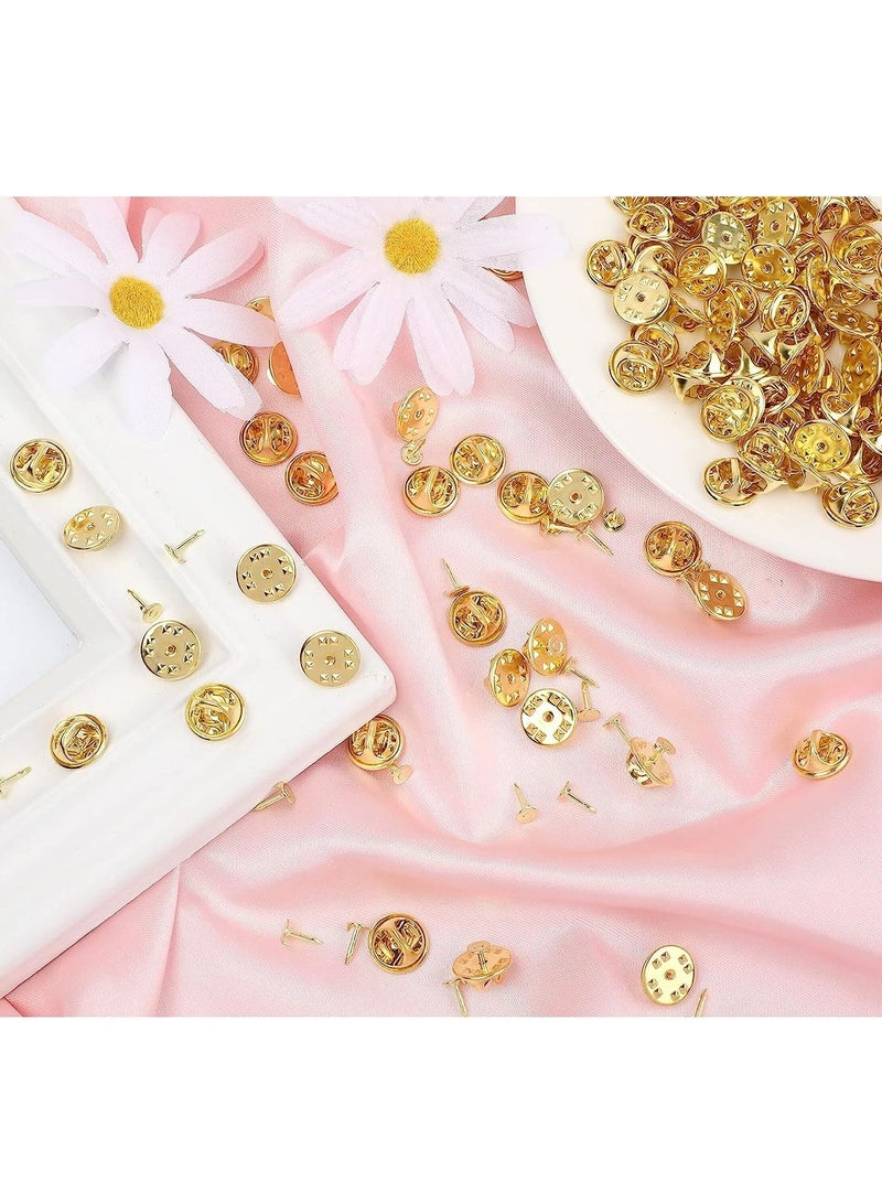 إسكدنيا 100 Pairs erfly Clutch Tie Tacks Pin Back Replacement with 8mm Length for Backs Lapel Brass Badge Hat Blank Pins Craft Making - Image 3