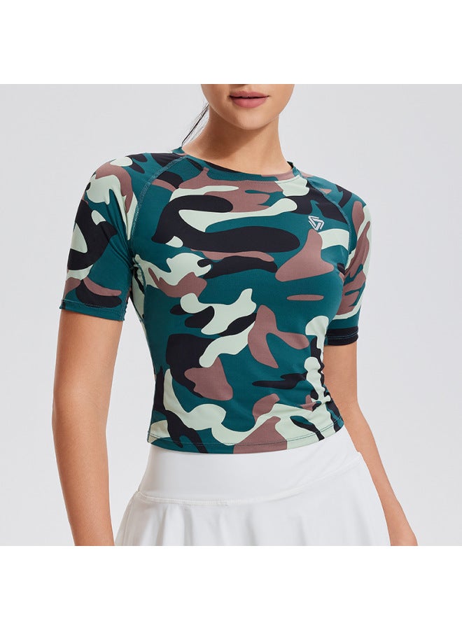 Corif Short Sports T-shirt Quick-drying Short-sleeved Outdoor Running Fitness Clothing Breathable Spring And Summer Women's