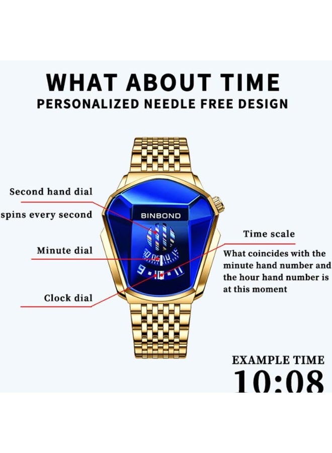 BINBOND FasionSA- Binbonds Luxury Brand Trend Cool Men's Wrist Watch Stainless Steel Technology Fashion Quartz Watch For Men JiChe01 - Image 3