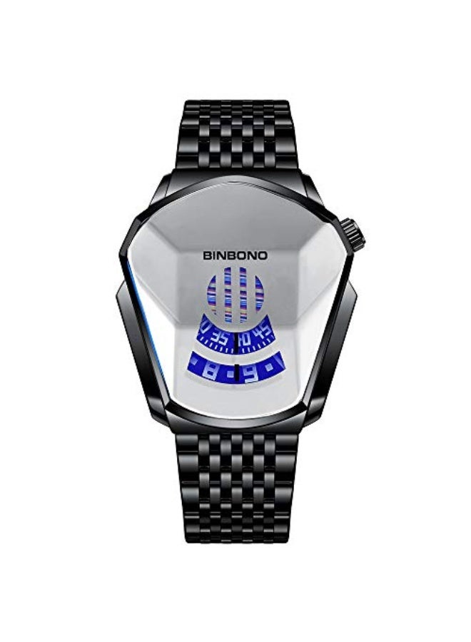BINBOND FasionSA- Binbonds Luxury Brand Trend Cool Men's Wrist Watch Stainless Steel Technology Fashion Quartz Watch For Men JiChe01 - Image 1