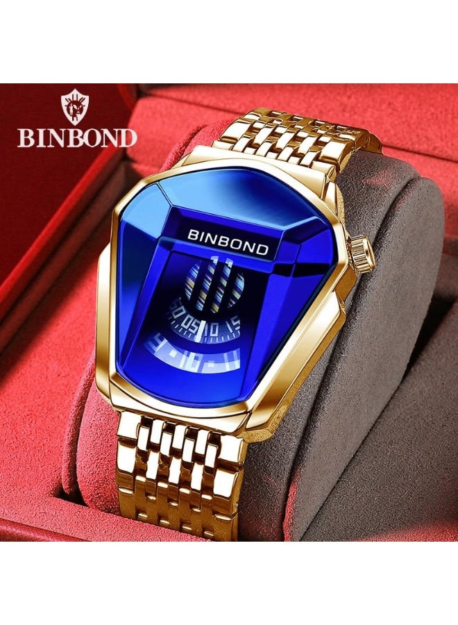 BINBOND FasionSA- Binbonds Luxury Brand Trend Cool Men's Wrist Watch Stainless Steel Technology Fashion Quartz Watch For Men JiChe01 - Image 2