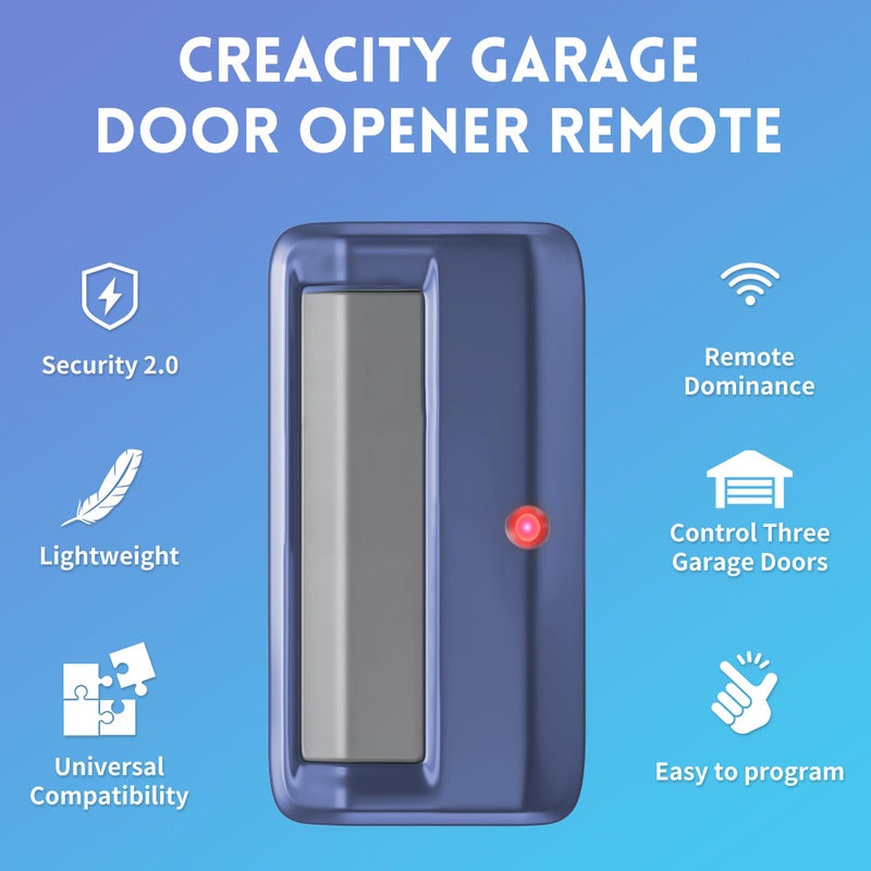 CreaCity 2 for Chamberlain Craftsman Garage Door Opener Remote 891LM 971LM Universal,Blue - Image 2