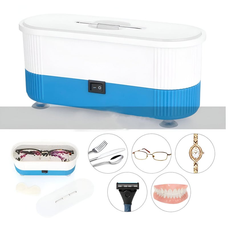 Professional ultrasound cleaner - high-power machine cleanable jewelry, glasses, watches and rings with a transparent cover (Pink) - Image 5