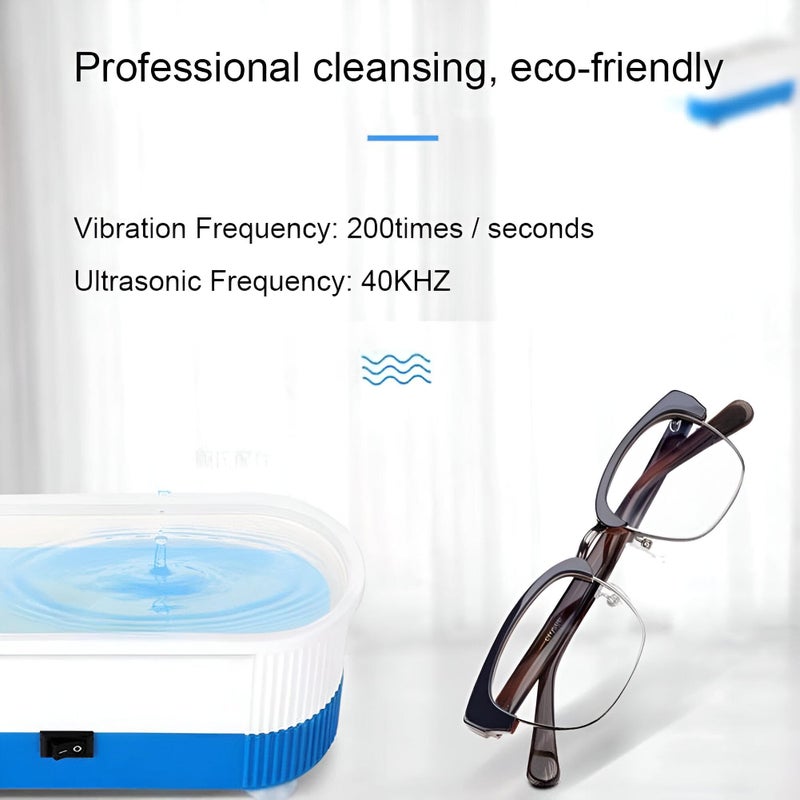 Professional ultrasound cleaner - high-power machine cleanable jewelry, glasses, watches and rings with a transparent cover (Pink) - Image 2
