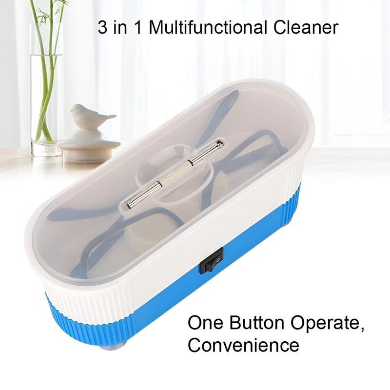 Professional ultrasound cleaner - high-power machine cleanable jewelry, glasses, watches and rings with a transparent cover (Pink) - Image 3