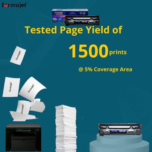 Formujet 88A Toner Cartridge CC388A Compatible for HP Laser Jet P1007, P1008, P1106, P1108, M202, M202n, M202dw, M126nw, M128fn, M128fw, M226dw, M226dn, M1136, M1213nf, M1216nfh, M1218 NFS - Image 3