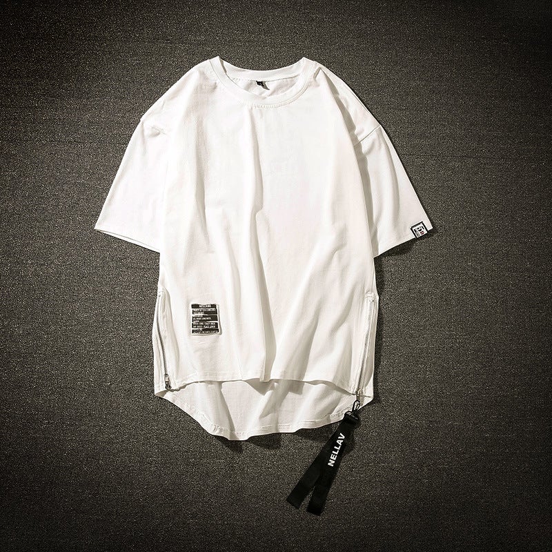 Cross-border a generation of summer new version of hip-hop jacket hiphop hip-hop T-shirt young men and women dovetail Black  - Image 2