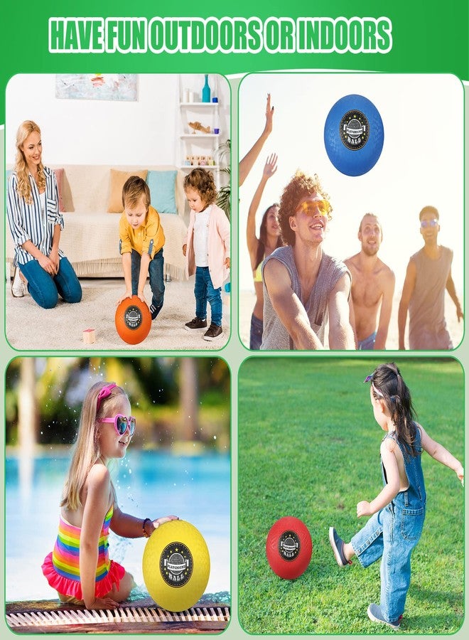 Jerify 12 Pack 8.5 Inch Playground Balls Rubber Sport Kickballs Bulk 6 Colors Inflatable Dodgeballs Bouncy Balls for Adults Indoors Outdoors Games Gym Exercise(Bright Colors) - Image 2