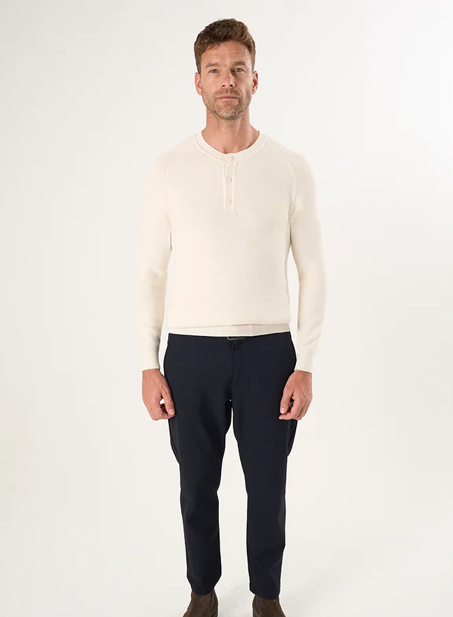 فيليكس هاردي Crew Neck Buttoned Pullover