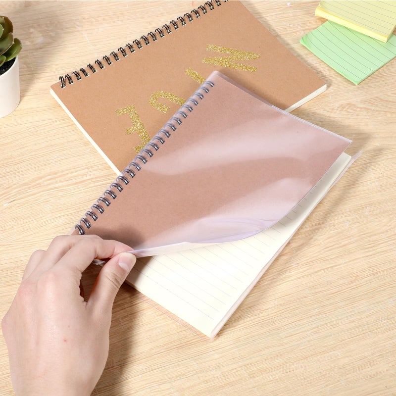 SynHHergyx 10pcs Clear A5 Book Covers Plastic Exercise Books Covers Waterproof Plastic Sleeves Transparent Slip on Book Cover for Home Office Books (8.5 * 5.9 Inch) - Image 3