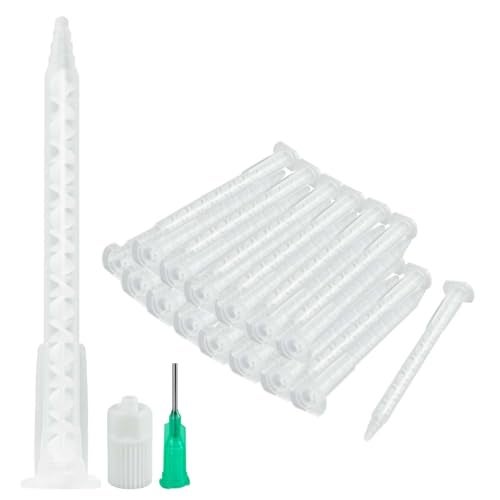 FRIGIIRE 30 Pieces Epoxy Mixing Nozzle Static Mixer Nozzle Tubes Cartridges Tip for 50 Ml Cartridge - Image 1