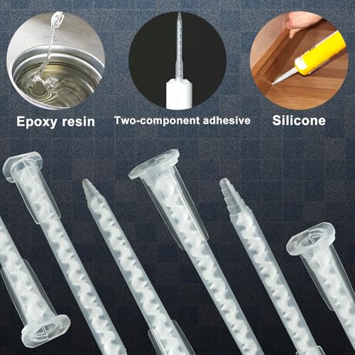FRIGIIRE 30 Pieces Epoxy Mixing Nozzle Static Mixer Nozzle Tubes Cartridges Tip for 50 Ml Cartridge - Image 3