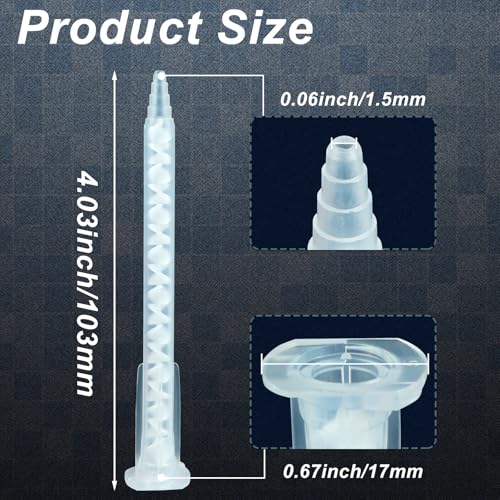 FRIGIIRE 30 Pieces Epoxy Mixing Nozzle Static Mixer Nozzle Tubes Cartridges Tip for 50 Ml Cartridge - Image 4
