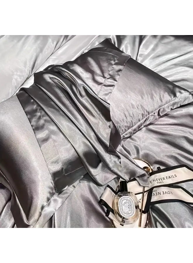 2-Pack Luxurious Mulberry Silk Pillowcases, 25 Momme Satin Weave, Hypoallergenic Solid Color Envelope Closure, Hand Wash Only, Designed for Hair and Skin,120-140gsm - Image 2